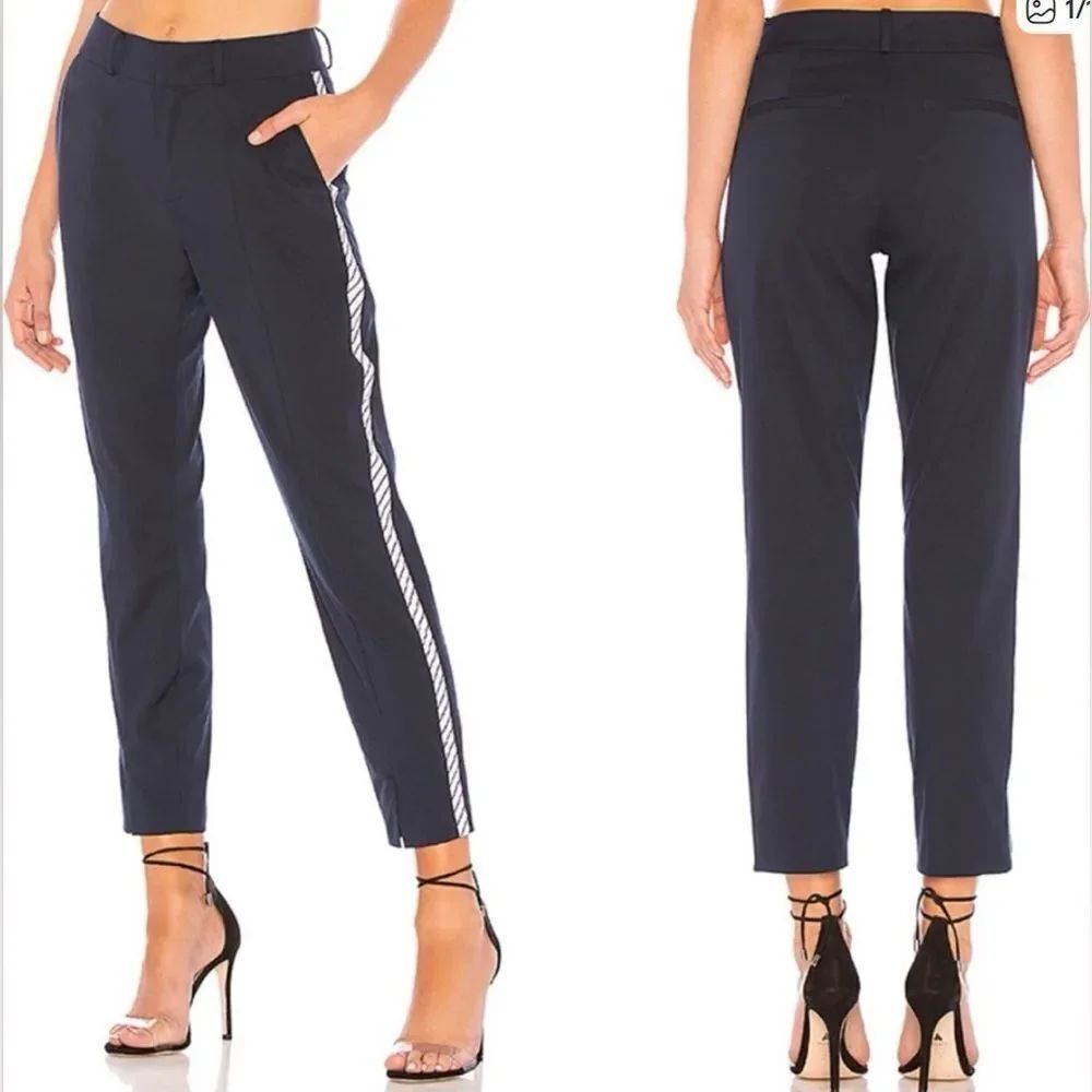 Joie Brookley Side Stripe Ankle Pant in Midnight size 2
